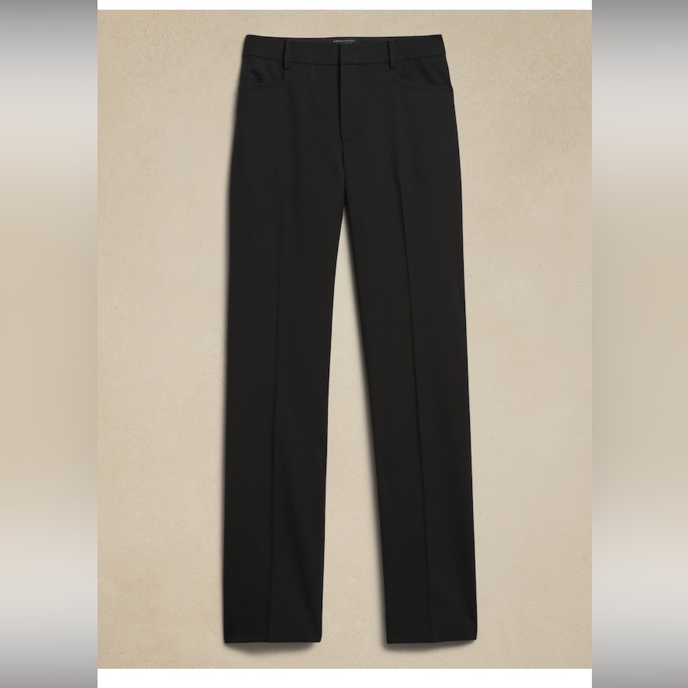Banana Republic High rise straight black pants